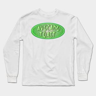 Avocado Toast Love Vintage Style Fun Logo Long Sleeve T-Shirt